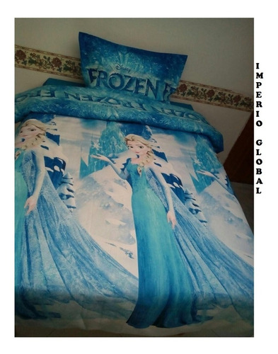 Combo Sabanas, Cortinas Mas Cubrelecho Semidoble Frozen