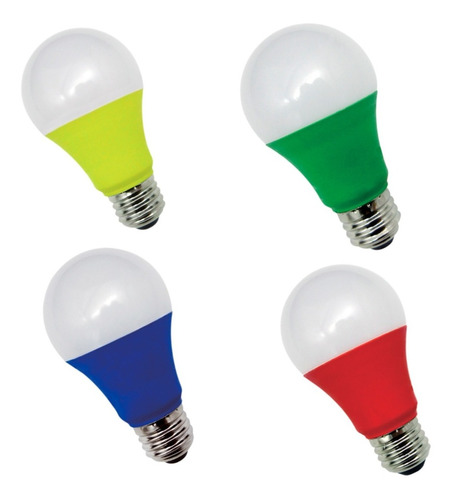 Lampara De Led Color Amarillo O Azul O Rojo O Verde 9w