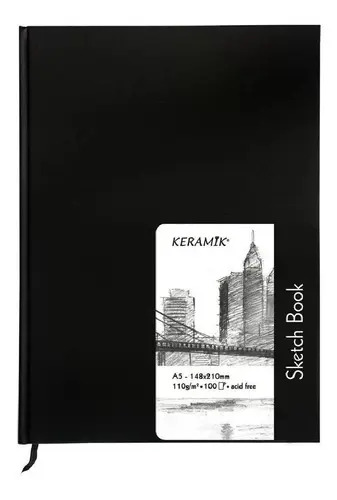 Sketchbook Keramik A5 110g 100 Folhas Kit 2 Blocos Desenho