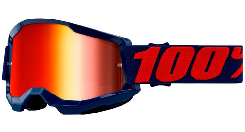 Óculos 100% Strata 2 Espelhado Masego Azul Cross Novo