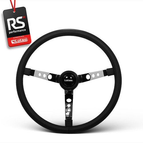 Volante Big Block S Clássico Em Couro Preto + Cubo Alumínio