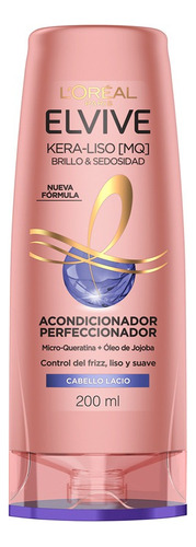 Acondicionador Elvive Kera-liso Brillo Y Sedosidad X 200 Ml