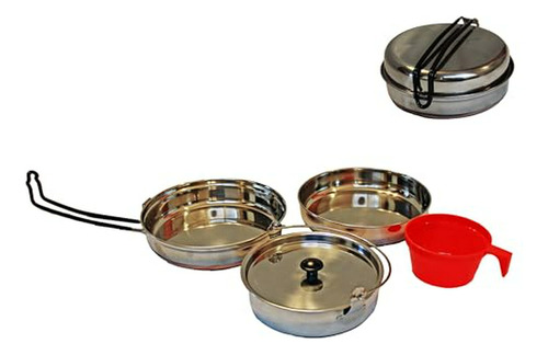 Kit De Cocina De Acero Inoxidable Para Camping - Incluye Bol