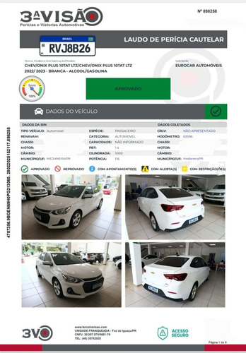 Chevrolet Onix SEDAN Plus LTZ 1.0 12V TB Flex Aut.