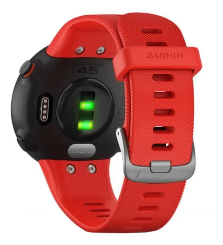 Imagen 5 de 5 de Smartwatch Garmin Forerunner 45 1.04" caja 42mm negra, malla rojo lava de silicona