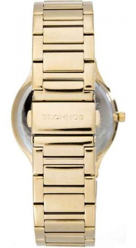 Relogio Feminino Technos Dourado Slim Cristais Garantia+ Nf