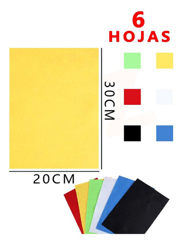 Carpeta Paño Lenci 6 Pliegos 6 Colores