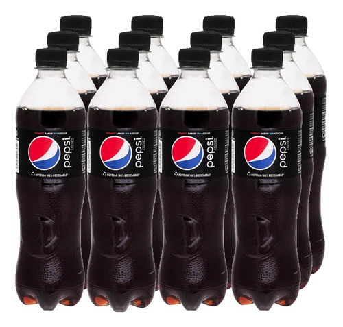 Refresco Pepsi Black Botella 600ml 12pz