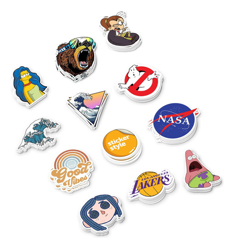 Stickers Personalizados Troquelados Con Forma - Pack X 10