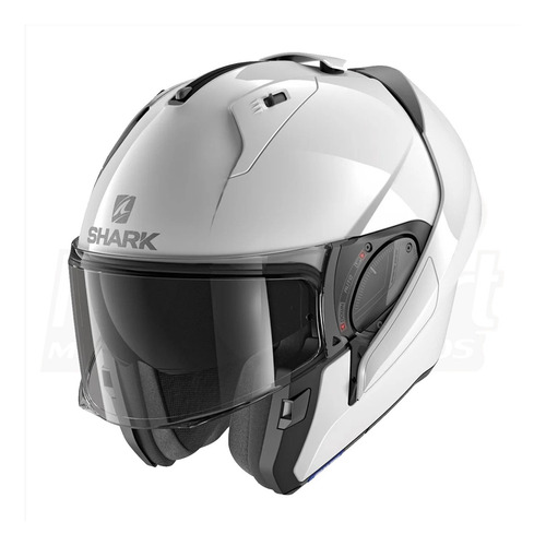 Capacete Articulado Oculos Solar Shark Evo Es Whu Branco