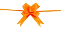 Comprar Moño Liston Decoración Liso Sencillo 50 Pzas Mini Celosa Color Naranja