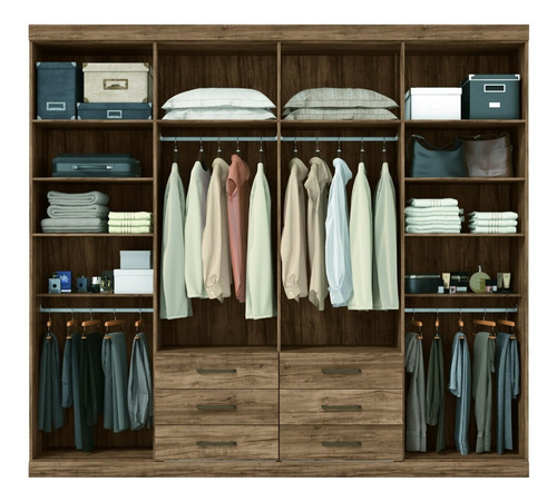 Imagen 4 de 6 de Ropero Placard 8 Puertas 6 Cajones Dormitorio Master 152444
