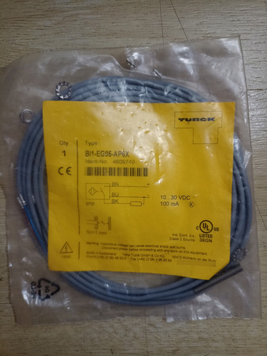 Sensor Inductivo Turck Bi1-eg05-ap6x