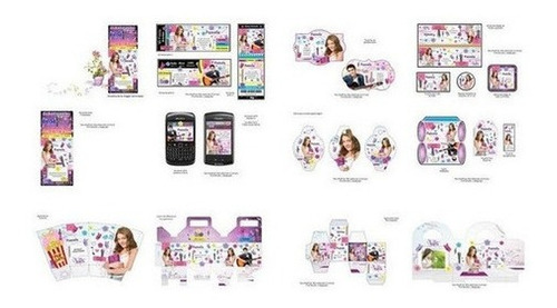 Kit Imprimible Violetta Tarjetas Cumpleaños Fiesta