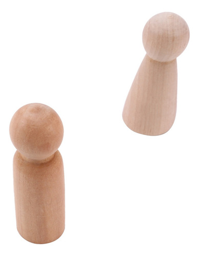 Muñeca De Madera Con Forma De Clavija De Madera Sin Terminar