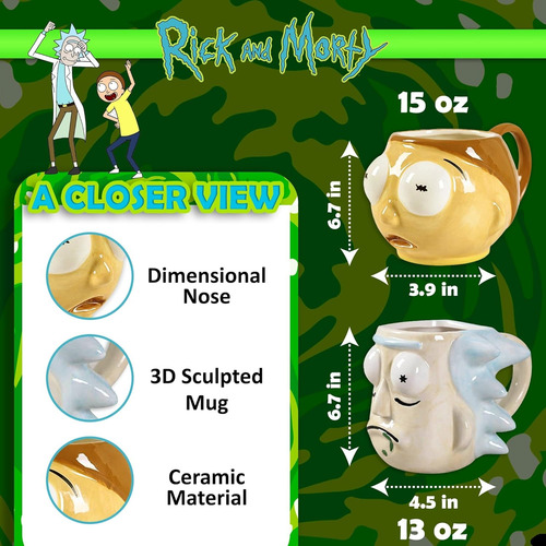 Juego De Tazas Rick And Morty Coleccionables (por Unidad)