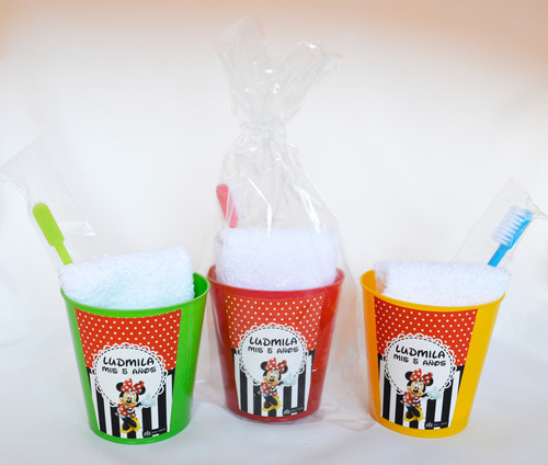 Cepillo De Diente+vaso+toalla Infantil Personalizado X10+bol