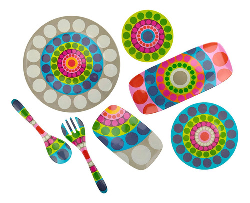 Juego De 2 Piezas Servidor Ensalada Melamina 33 Cm Para Exte