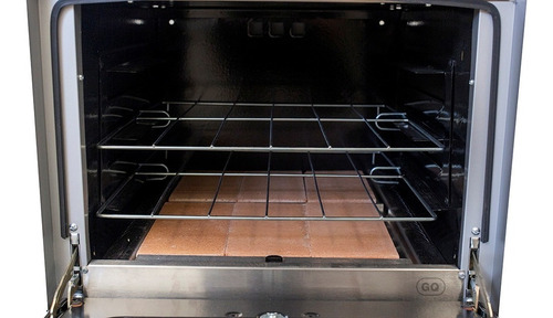 Cocina industrial Morelli Country Forza 550 a gas/eléctrica 4 hornallas acero inoxidable 220V puerta ciega 35L