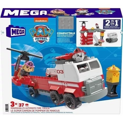 Juguete D Mega Bloks Mega Camión De Bomberos Paw Patrol