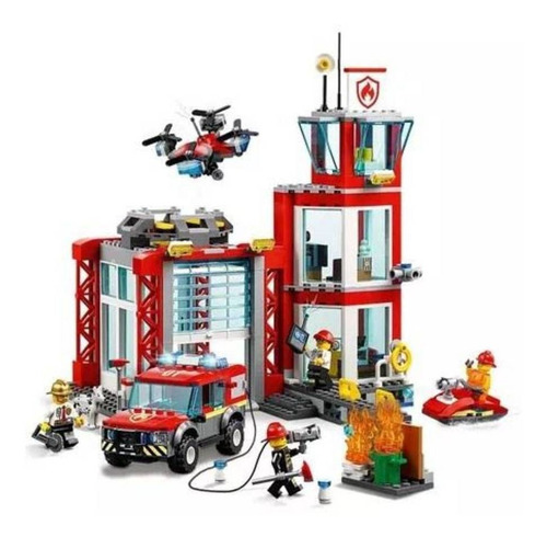 Lego 60215 City Quartel Bombeiros C Veiculo Luz E Som 509pcs