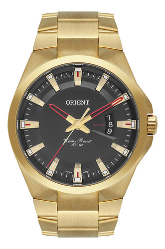 Relógio Orient Masculino Dourado Preto - Mgss1220 P1kx