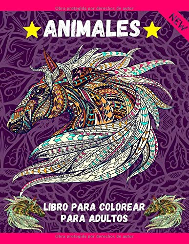 Animales: Libro Para Colorear Para Adultos Con Patrones De A