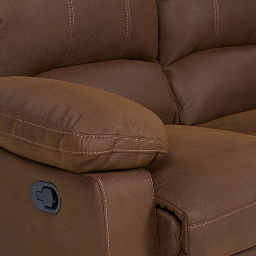 Set Sofá Reclinable 3 Cuerpos + 2 Bergere Archie Tela Café