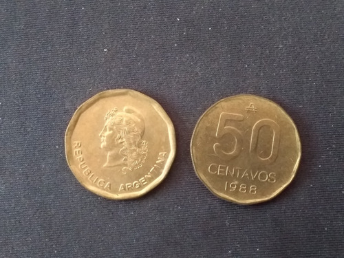Moneda: Argentina  50 Centavos Austral 1985 87 88(6unidades)