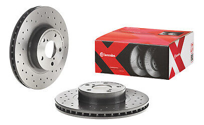 New Brembo Front Brake Kit Ceramic Pads X-drilled Disc R Ssg