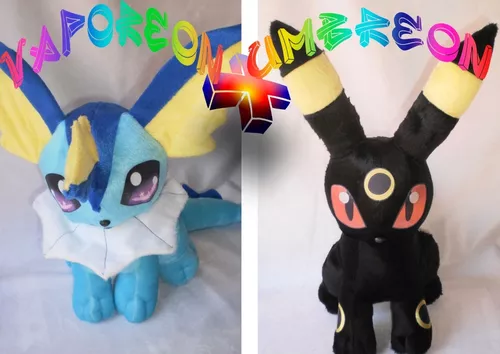 Pelucias Do Pokemon Eevee E Vaporeon Evolução 20cm Sunny