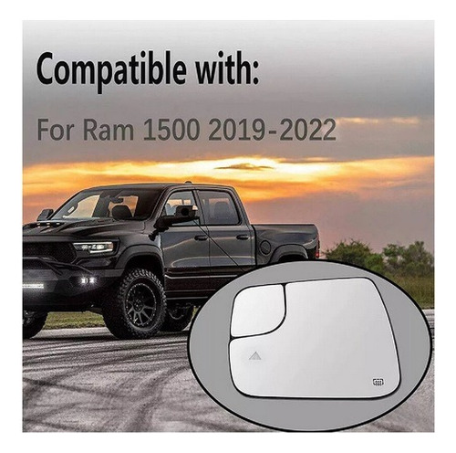 Lente Espelho Retrovisor Dodge Ram 1500 19/22 Esq 68402093aa