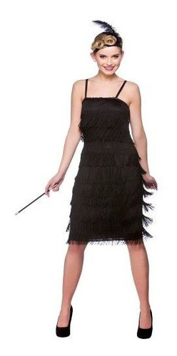 Disfraz Mujer - Black Jazzy Flapper Adult Fancy Dress 1920s 