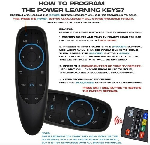 Control Remoto Bluetooth 5 G10s Para Iptv Tv Box Win Osx