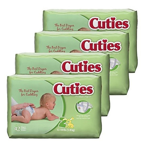 Pañales Para Bebés Cuties, Talla 2, 42 Unidades (paquete De 