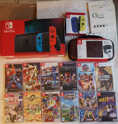 Nintendo Switch 32gb + 14 Juegos + Case + Varios Accesorioss