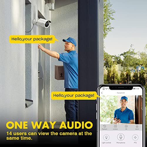 Sistema Camara Seguridad Inalambrico Audio Sola Via 8 Hd