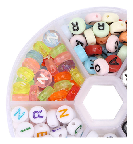 Pulsera Alphabet Beads Hecha A Mano Con Números Acrílicos Co
