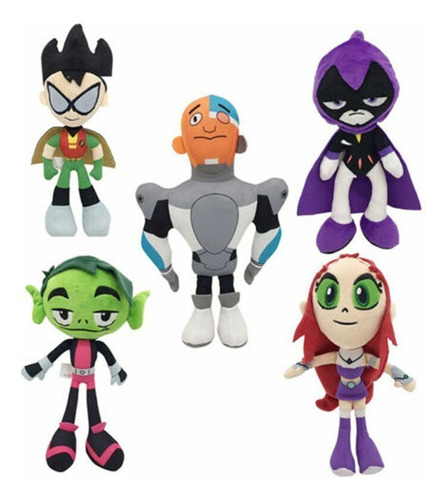 5pcs Teen Titans Go Peluche Muñeca Juguete Navidad Regalo