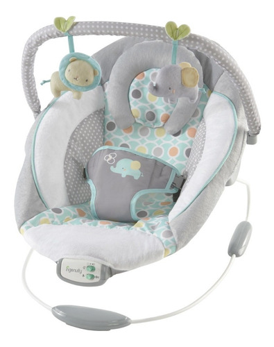 Silla Vibradora Musical Elefa Gris Ingenuity K11203