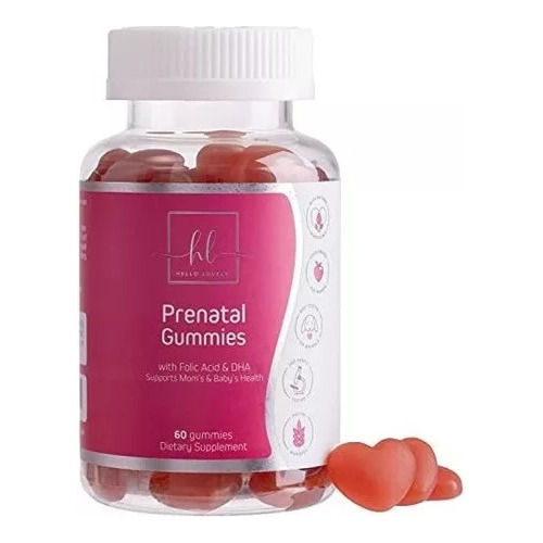 Prenatal Vitaminas Gomitas With Folic Acid And Dha 60 Unds