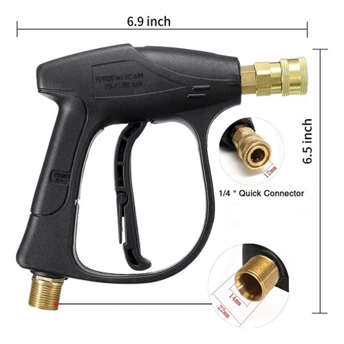 Pulverizador Para Lavado De Autos, Pistola A Presión, Con 5