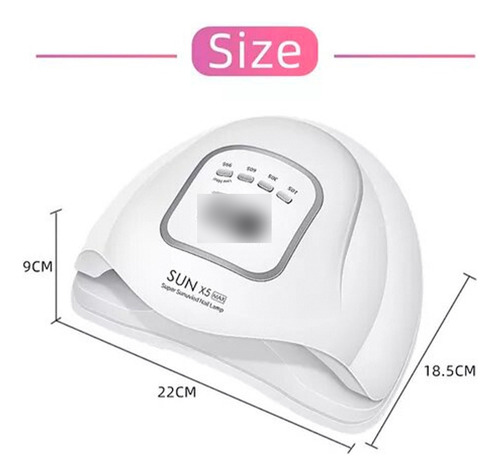 Cabina Secador Uñas Sun X5 Max 120w Uv Led Gelificadas Semi Color Blanco