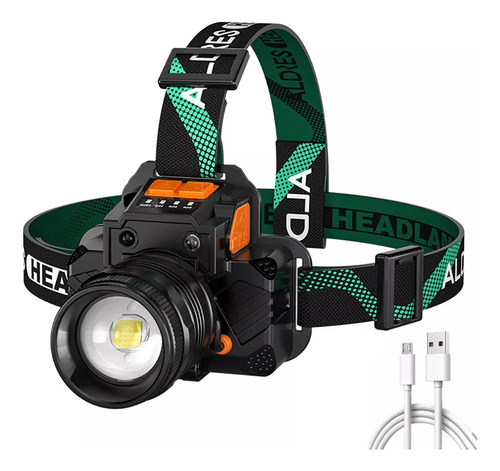 Linterna Frontal Con Sensor De Zoom Recargable Para Caza