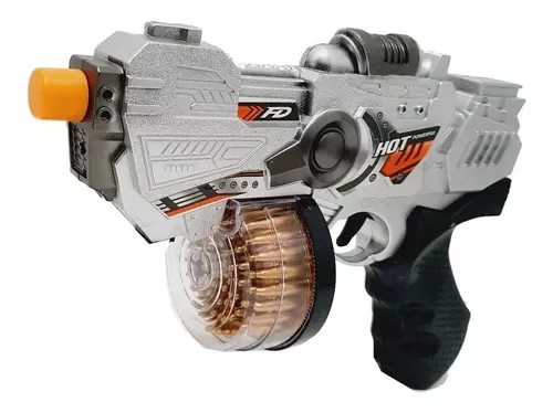 Metralhadora Pistola Brinquedo Tipo Nerf Luz Som Camuflada - R$ 59,99