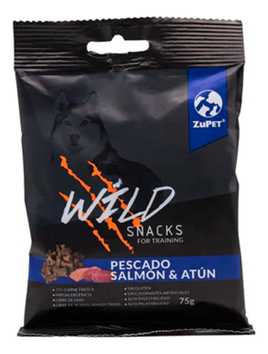 Snacks Salmón & Atún Wild 75 Gr Perros 