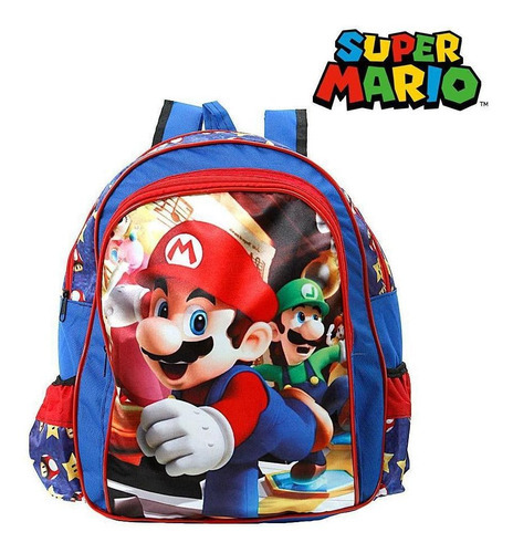 Mochila Escolar Infantil Mario Bros