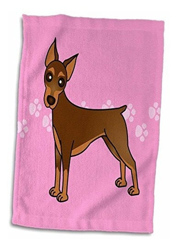 Abrigo Rojo 3d Rose Cute Doberman Pinscher - Perro De Dibujo