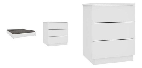 Cama Box Casal Queen Mônaco E Mesa De Cabeceira Eb