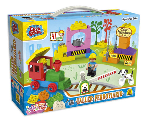 Crea Blocks Taller Ferroviario Implas 166 Cantidad De Piezas 41